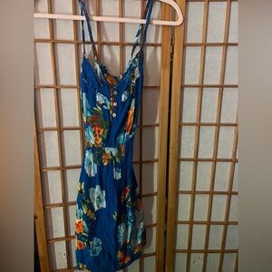 Hollister Floral Blue Sundress, Small, GUC